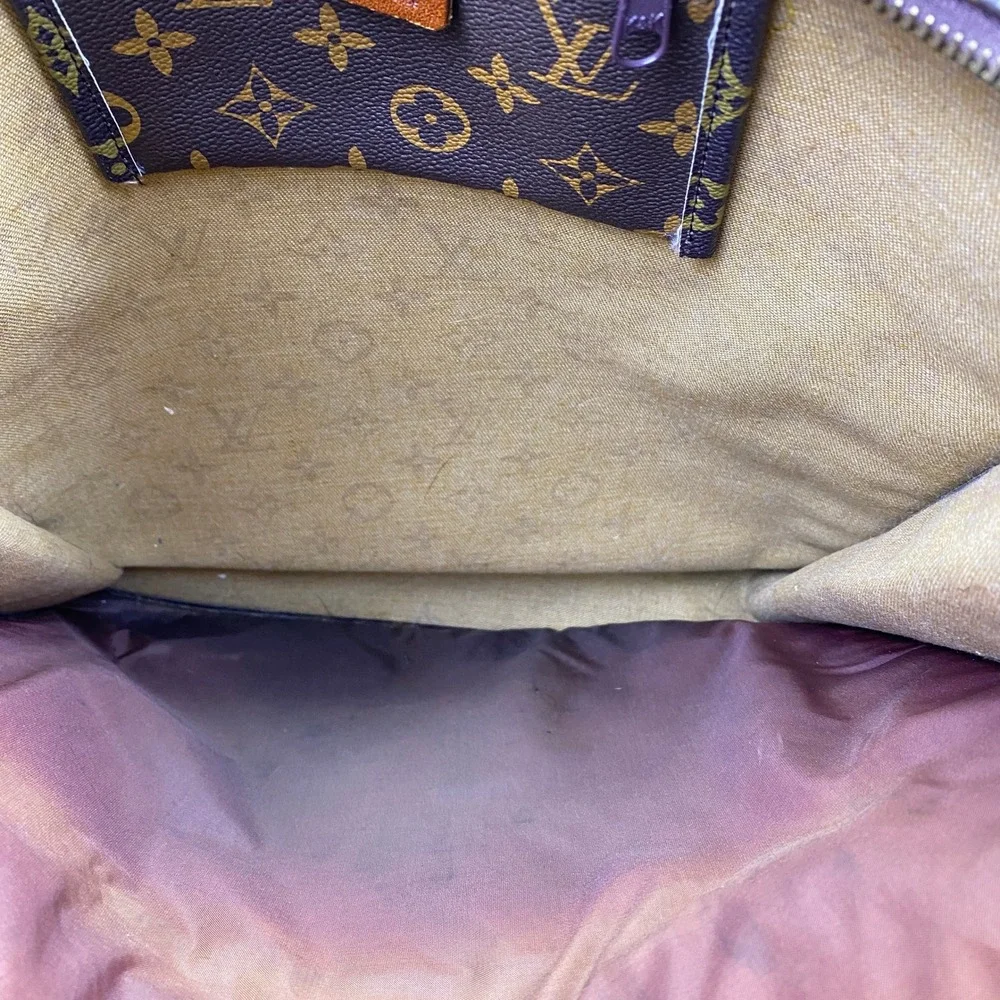 Louis Vuitton Monogram Sac Plat Tote Bag Brown Canvas Vintage M53152